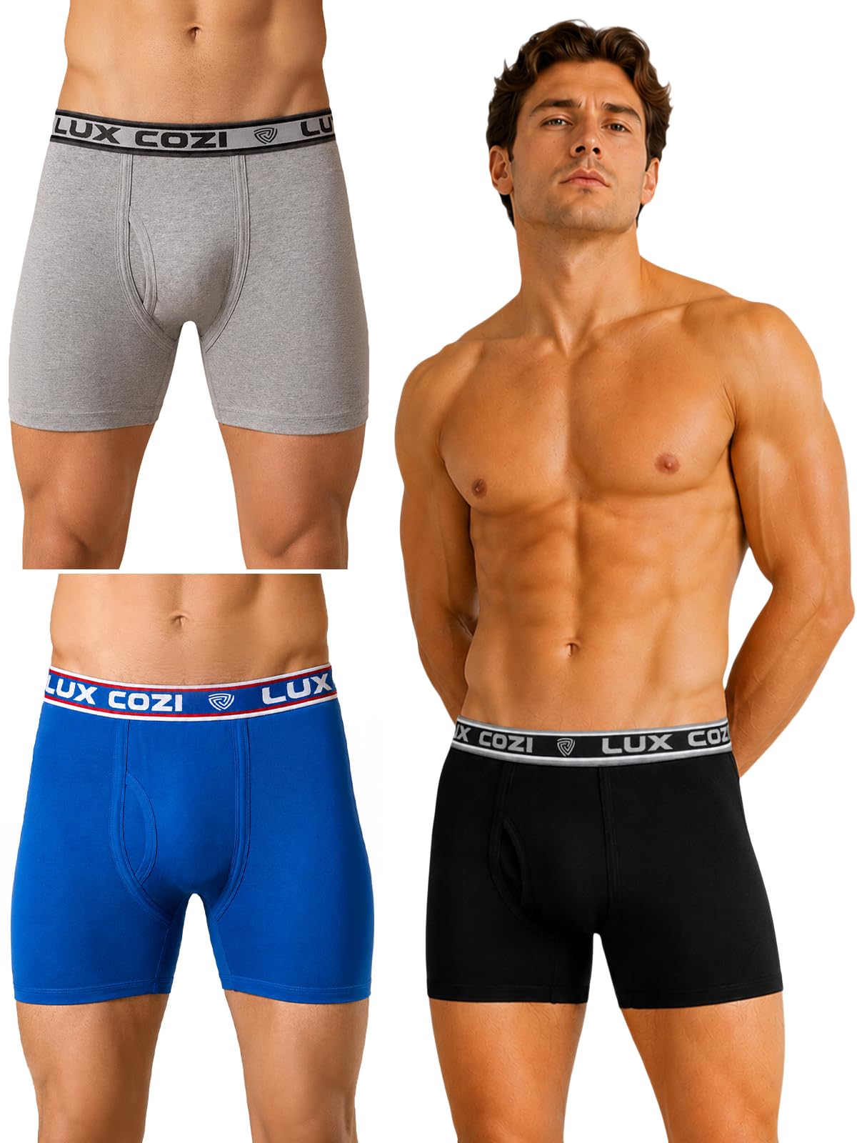 Longs Interlock Solid Underwear for Men Combo, Breathable 100% Cotton Underwear for Man Pack of 3 (Colors May Vary)-image-22