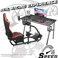Vista 6 de Dardoo G920 Racing Simulator Cockpit with Seat Racing Wheel Stand with Shifter Lever Fits for Logitech G25 G27 G29 G920&G923 Thrustmaster T300RS TX