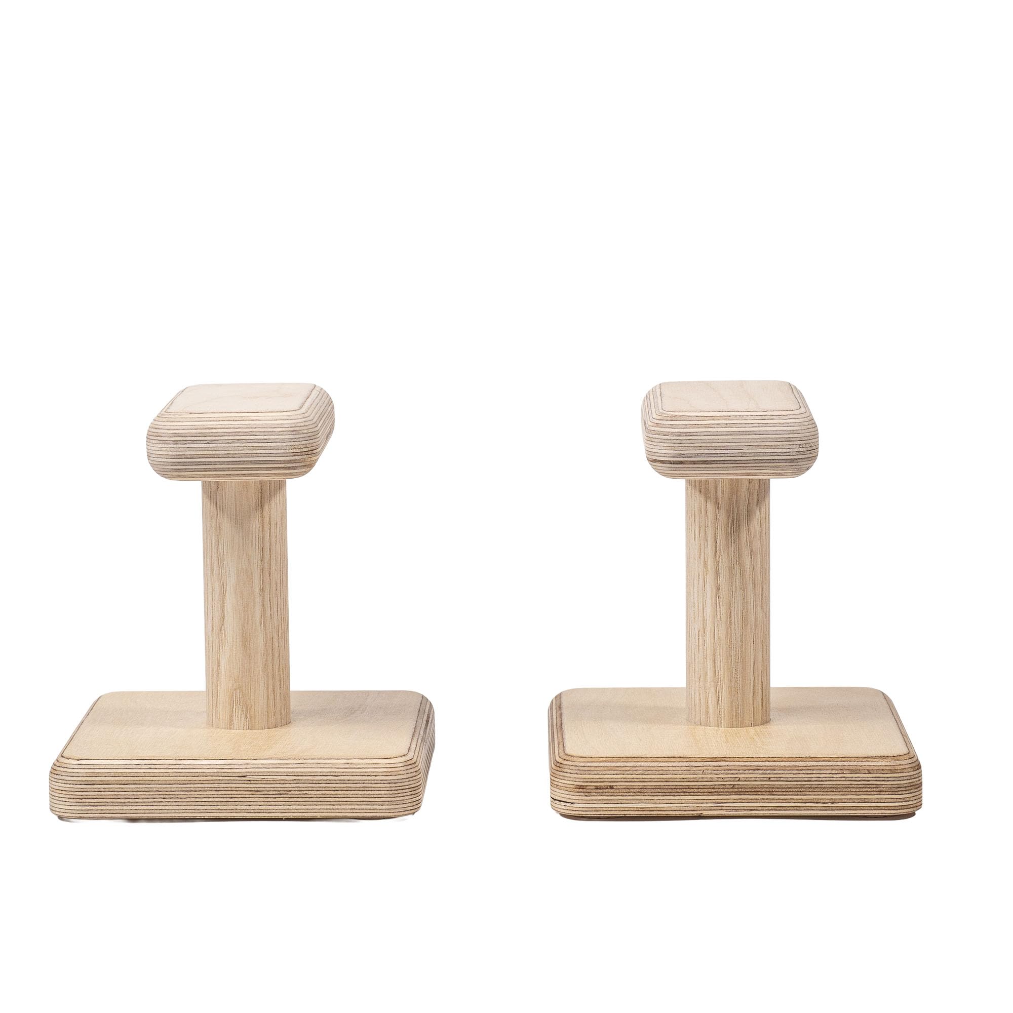 Handstandständer Mini für Calisthenics, 15x15 cm Basis, 16 cm Höhe, Holz Parallettes