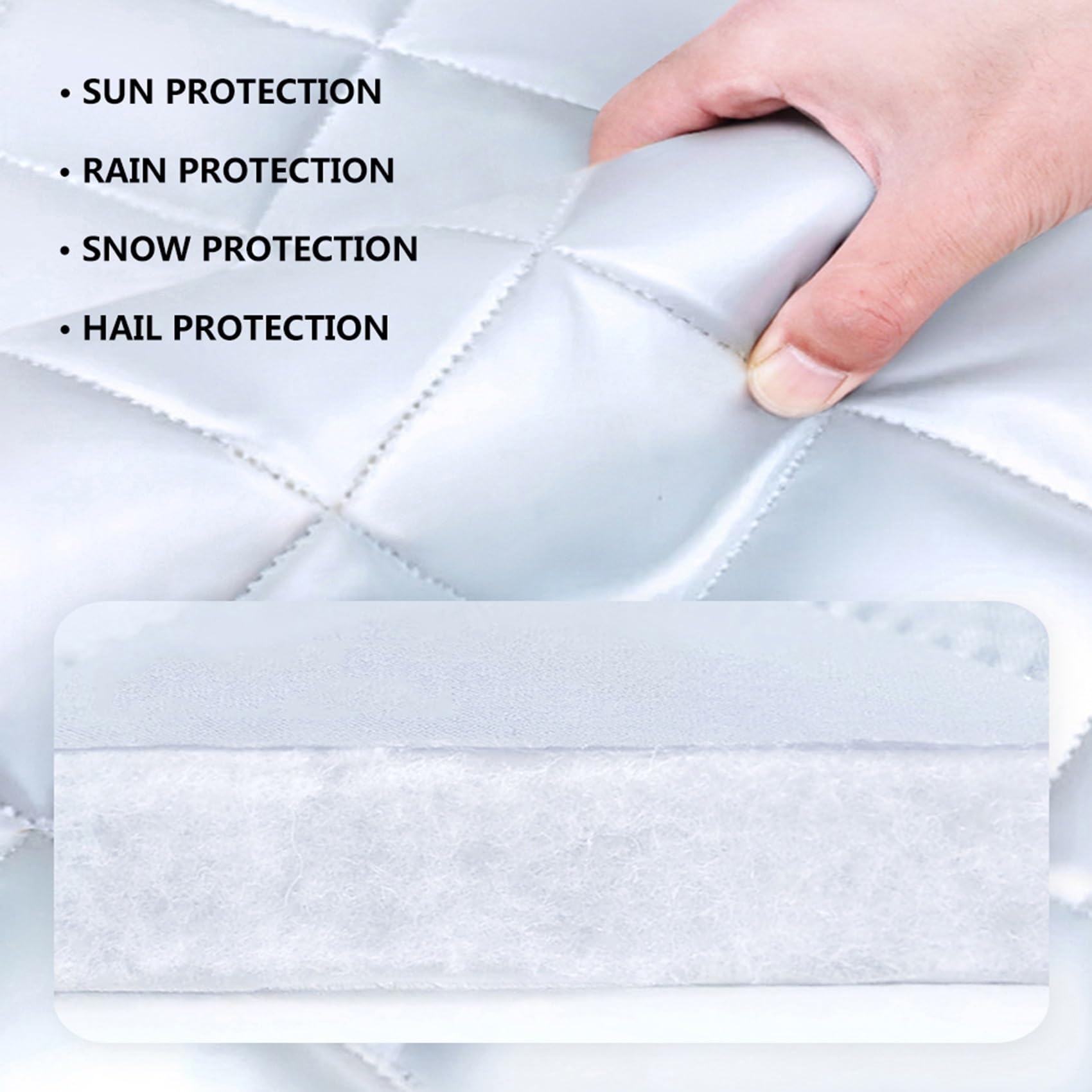 Funda para Coche Antigranizo para Ford Puma St, Cubierta Impermeable para Coche Al Aire Libre A Prueba De Polvo Protección para Todo Clima con Tiras Reflectantes(DD)