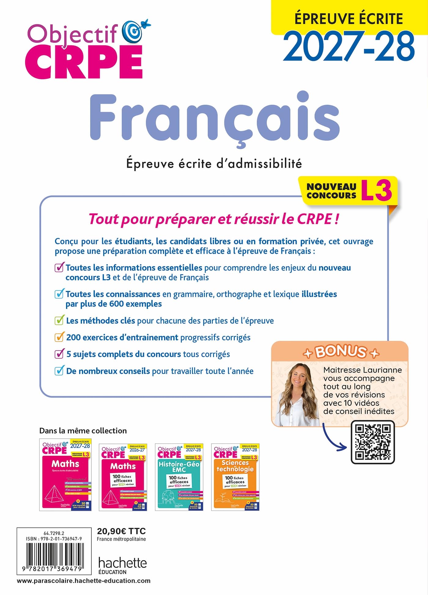 Objectif CRPE 2027-2028 - Français - Épreuve écrite d'admissibilité - L3