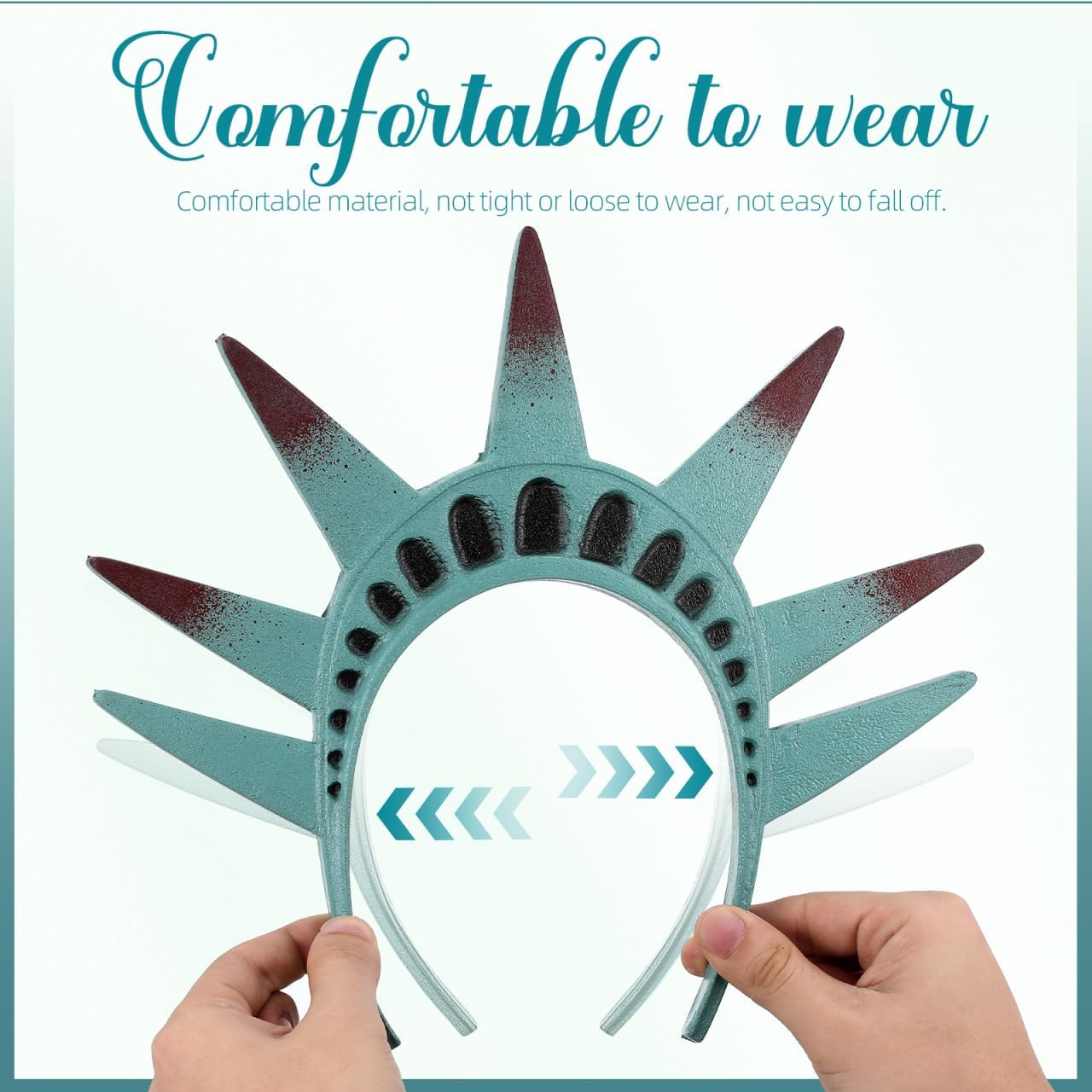 LIFKOME Statue of Liberty Headband Costume Accessory Patriotic Crown Headpiece for Halloween Cosplay Events Themed Parties