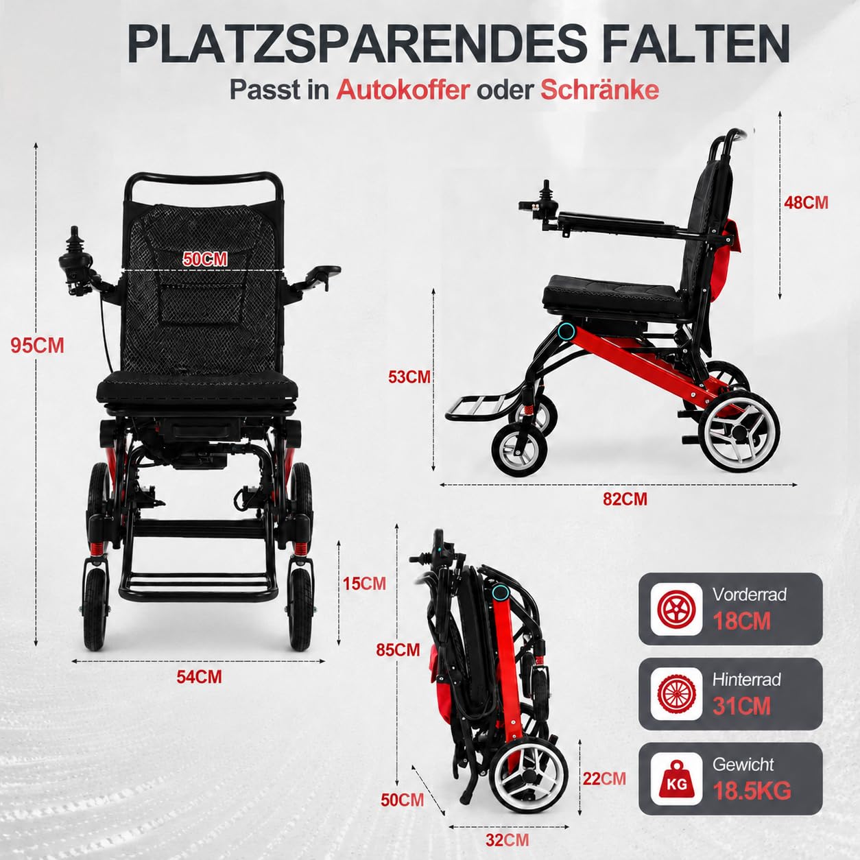 Silla de ruedas eléctrica ligera