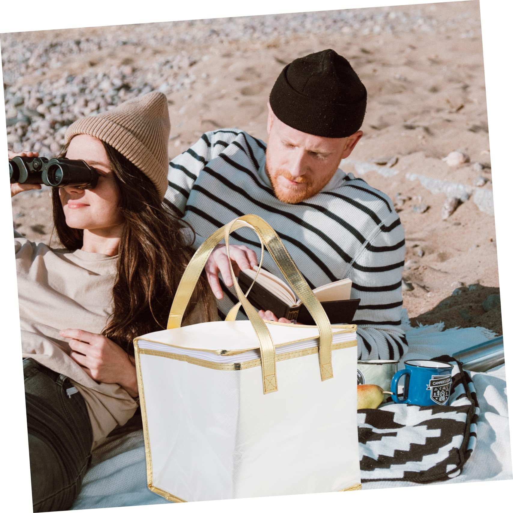 Veemoon 2 Pcs Insulated Bag Thermal Catering Bag Hot Cold Storage Lunch Cooler for