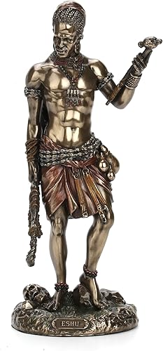 Miniatura 2 de Veronese Design Eshu The Divine Trickster God of The Yoruba - Estatua de acabado de bronce antiguo de resina fundida en frío de 8.5 pulgadas