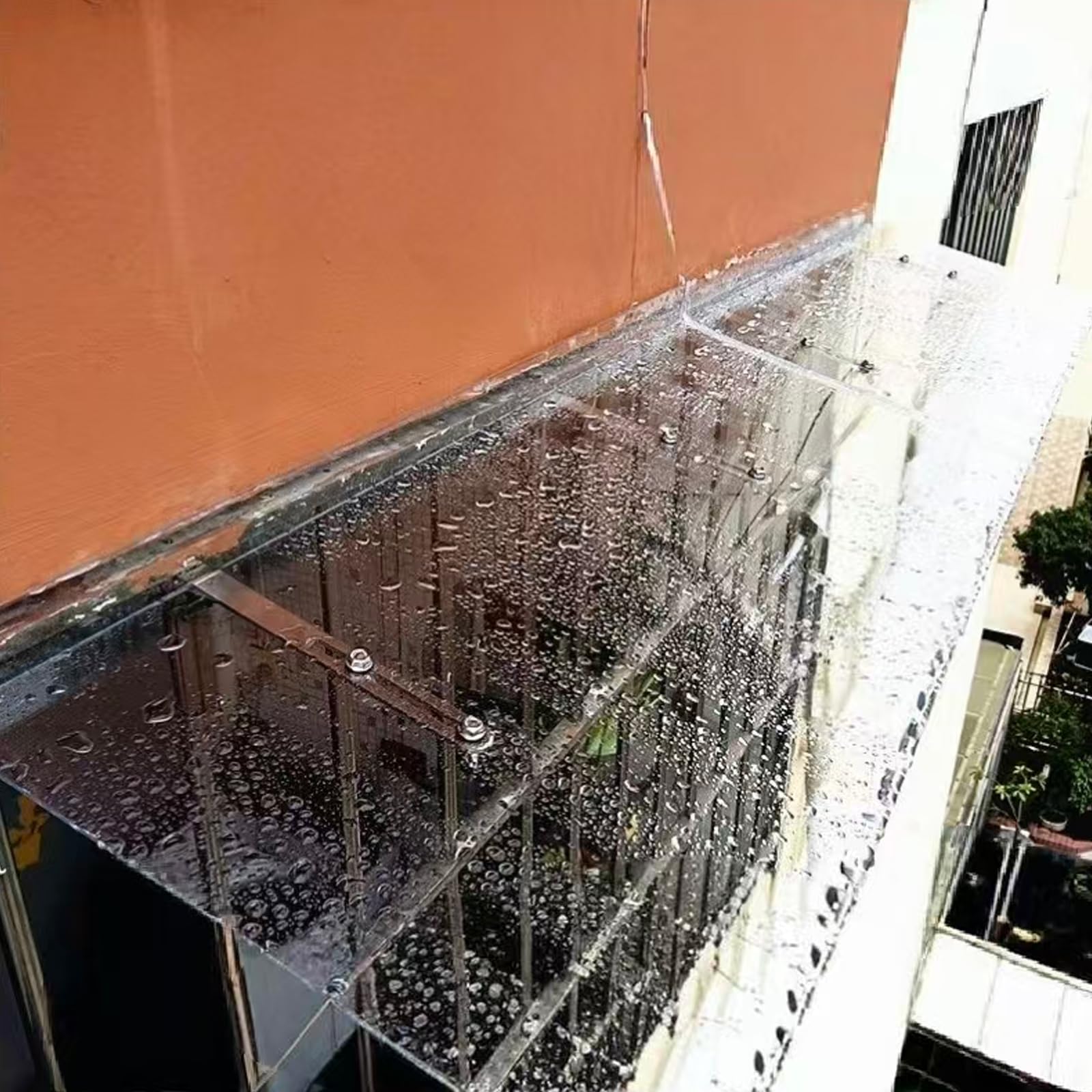 Auvent de porte d'entrée résistant aux chocs 200kg anti-UV et pluie