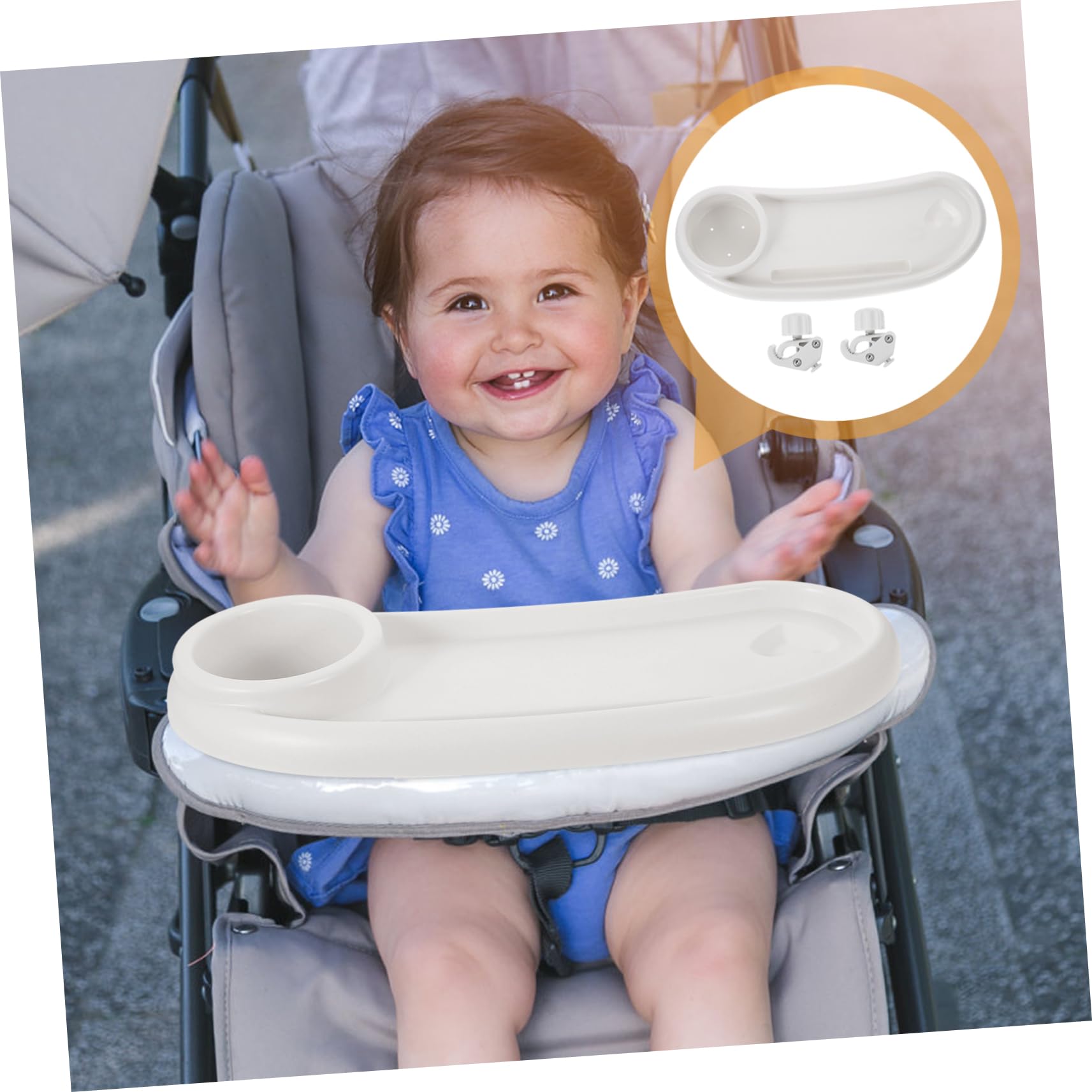 VICASKY Supporto per passeggino, vassoio rimovibile per passeggino, portabevande universale