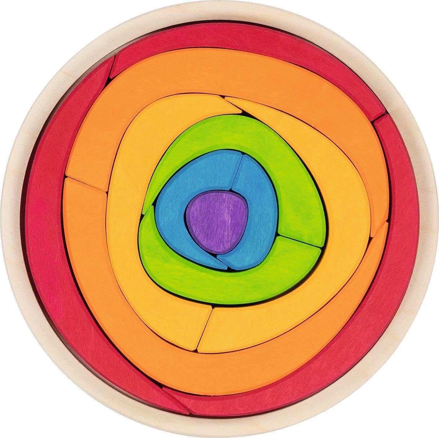 goki Evolution - 58329 - Puzzle Design Spirale de Couleur en Bois - Jeu d'emboîtement Créatif pour Enfants - Fabriqué en Europe