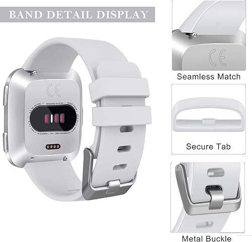 Miniatura 4 de Correas Tobfit compatibles con Fitbit Versa 2 y Fitbit Versa, Versa Lite, Versa Special, repuesto suave, accesorios de correas deportivas para mujer