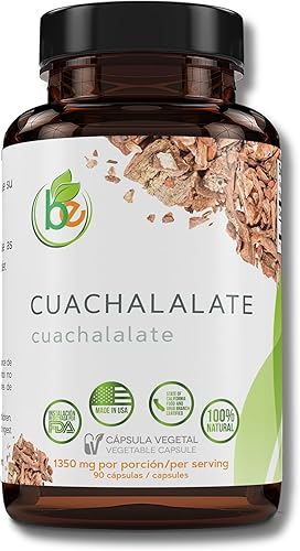 Cápsulas de Cuachalalate Forte 90 cápsulas vegetales (1350 mg por porción) Suplemento dietético a base de hierbas premium Vegano, sin OMG, 100%