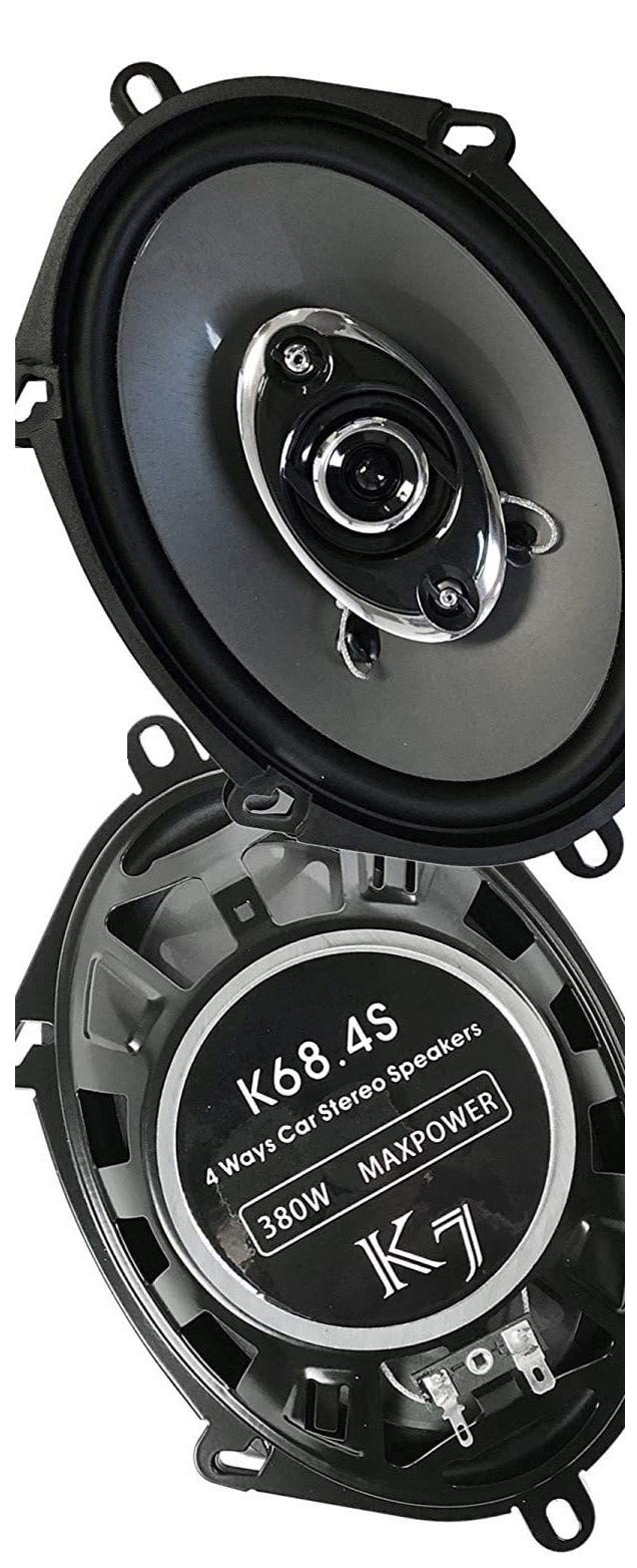 Amazon.com: 2X Audiotek K7 K68.4S 380 Watts Peak Power Handling