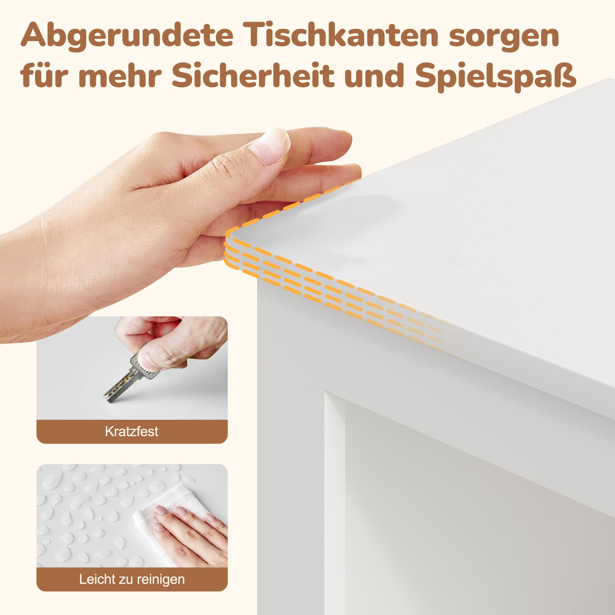 YOUDENOVA Kinderregal, Kinderzimmer Möbel mit 3 Boxen, Spielzeug Aufbewahrung auf Rollen, 102,2x33x61,5 cm, Aufbewahrung Kinderzimmer für Bilderbücher, Geschichtenbücher und Spielzeug, Weiß