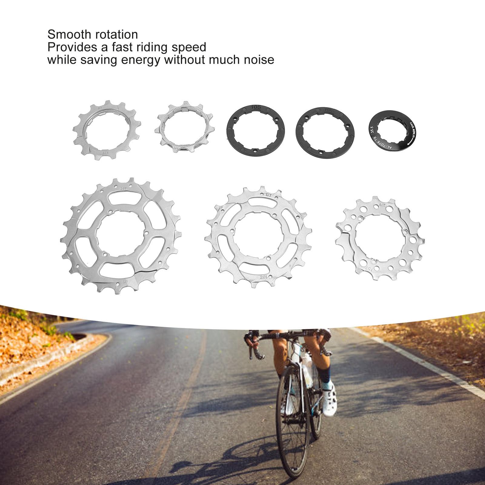 Cassette VTT 5 Vitesses En Acier Inoxydable – Légère, Durable, Filetage Précis, 8 Pièces