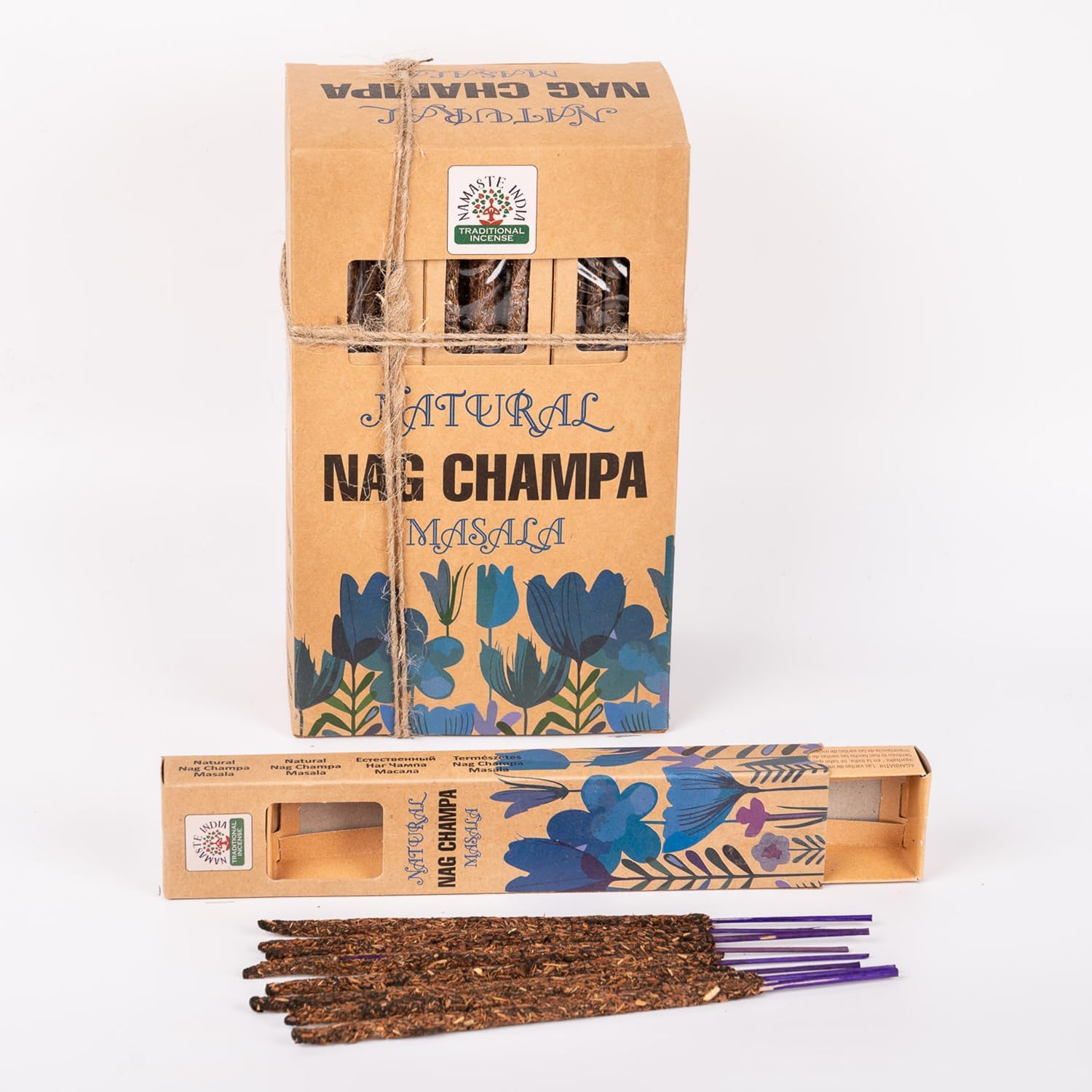 Namaste India Räucherstäbchen – 12x30g Masala-Agarbatti, Natürlicher Rosmarinduft