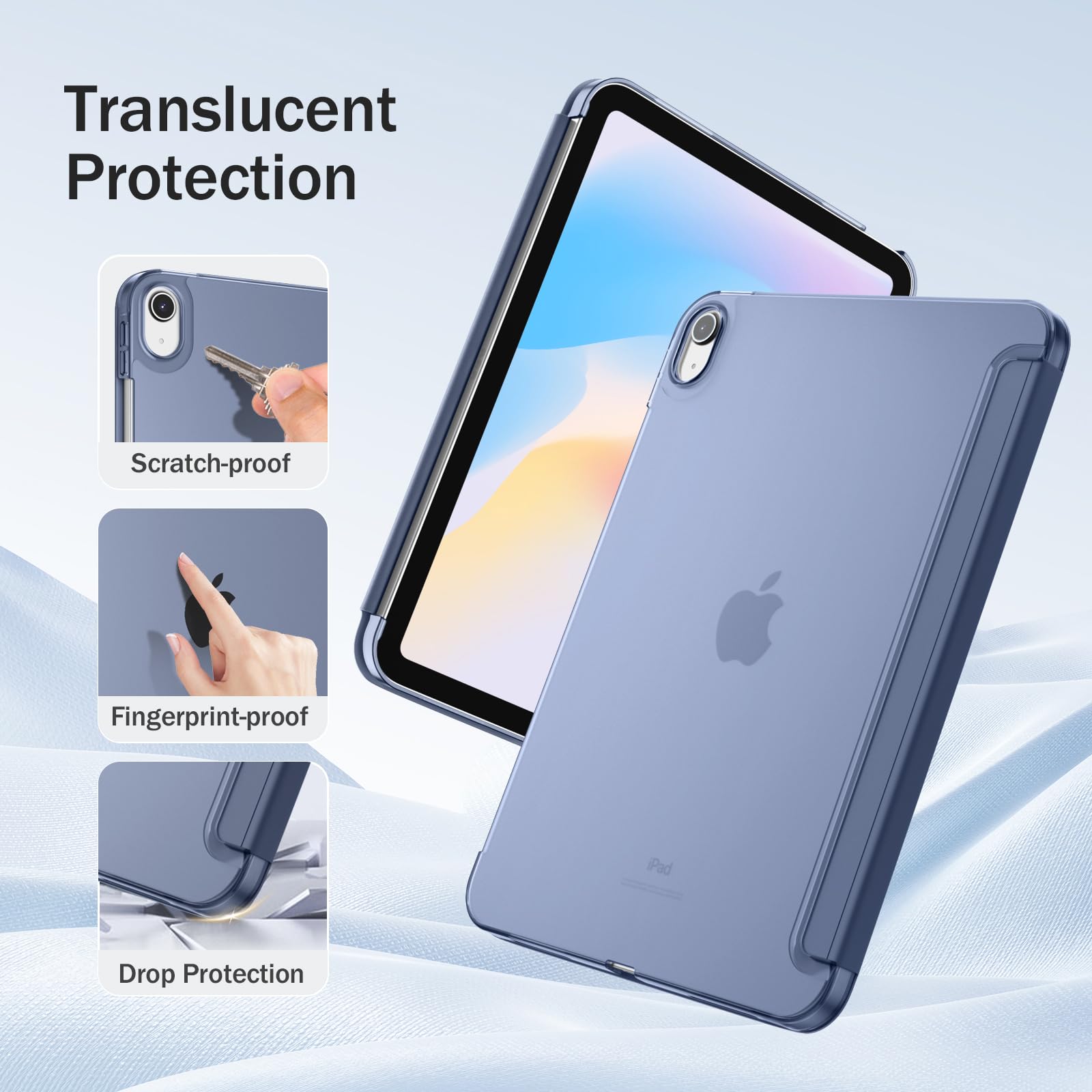 Custodia Trasparente Per IPad 11a/10a Generazione - Auto Sveglia/Sonno, Supporto Apple Pencil - Foto 12