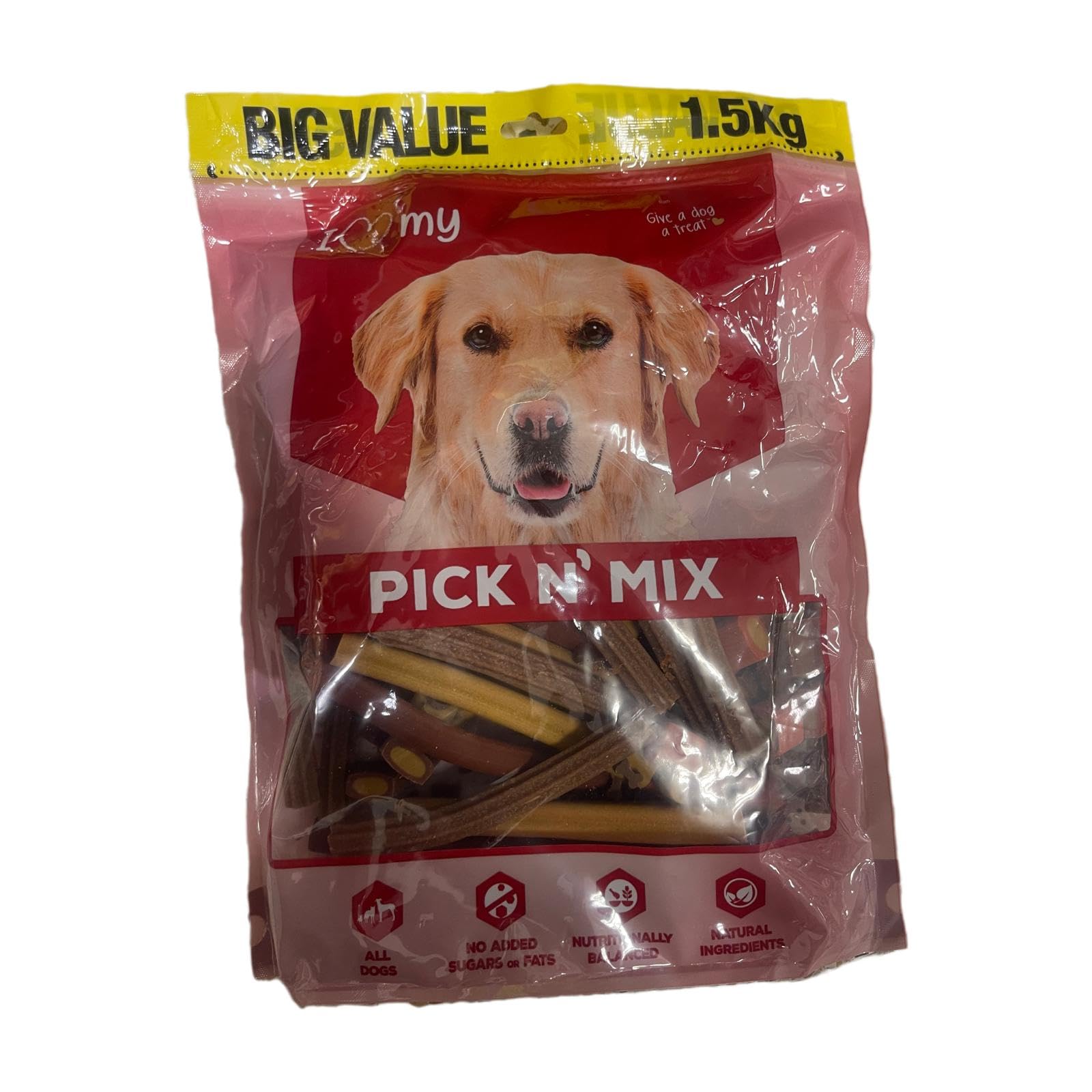 ark future I Love My Dog 1.5kg Pick N' Mix Dog Chews Treats - Assorted Flavors for Training Rewards, & Chewing Fun