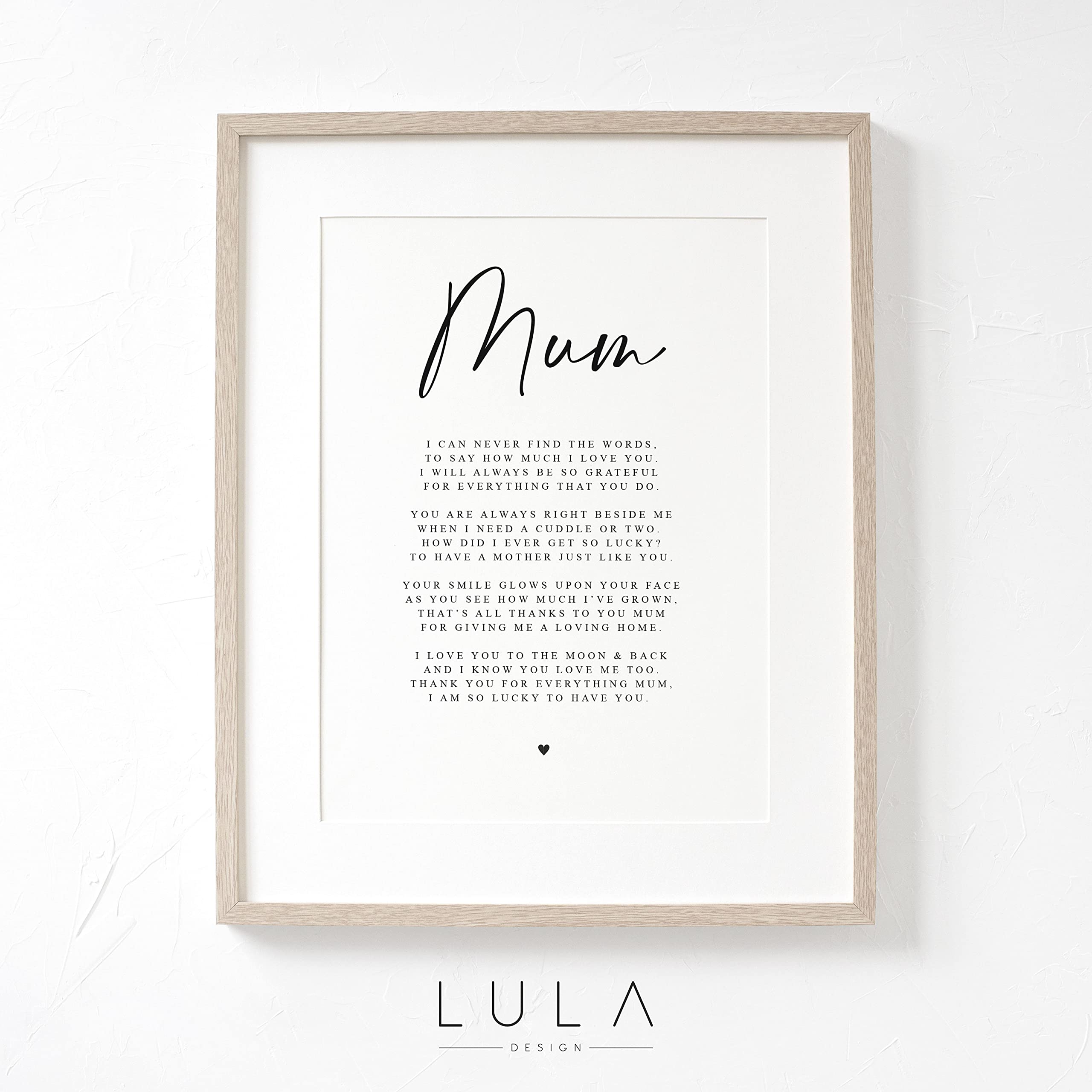 Lula Design Mum Poem A4 or A5 PRINT- Mothers Day Gift, Gift for Mum, Mum Birthday Gift, A poem for Mum, Mothers Day Gift for Mum from Child Children-picture-13