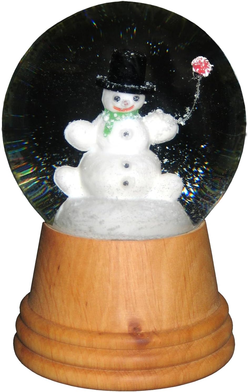 Alexander Taron Importer 2406 Perzy Decorative Snowglobe, Medium Snowman with Wooden Base, 5" x 3" x 3"