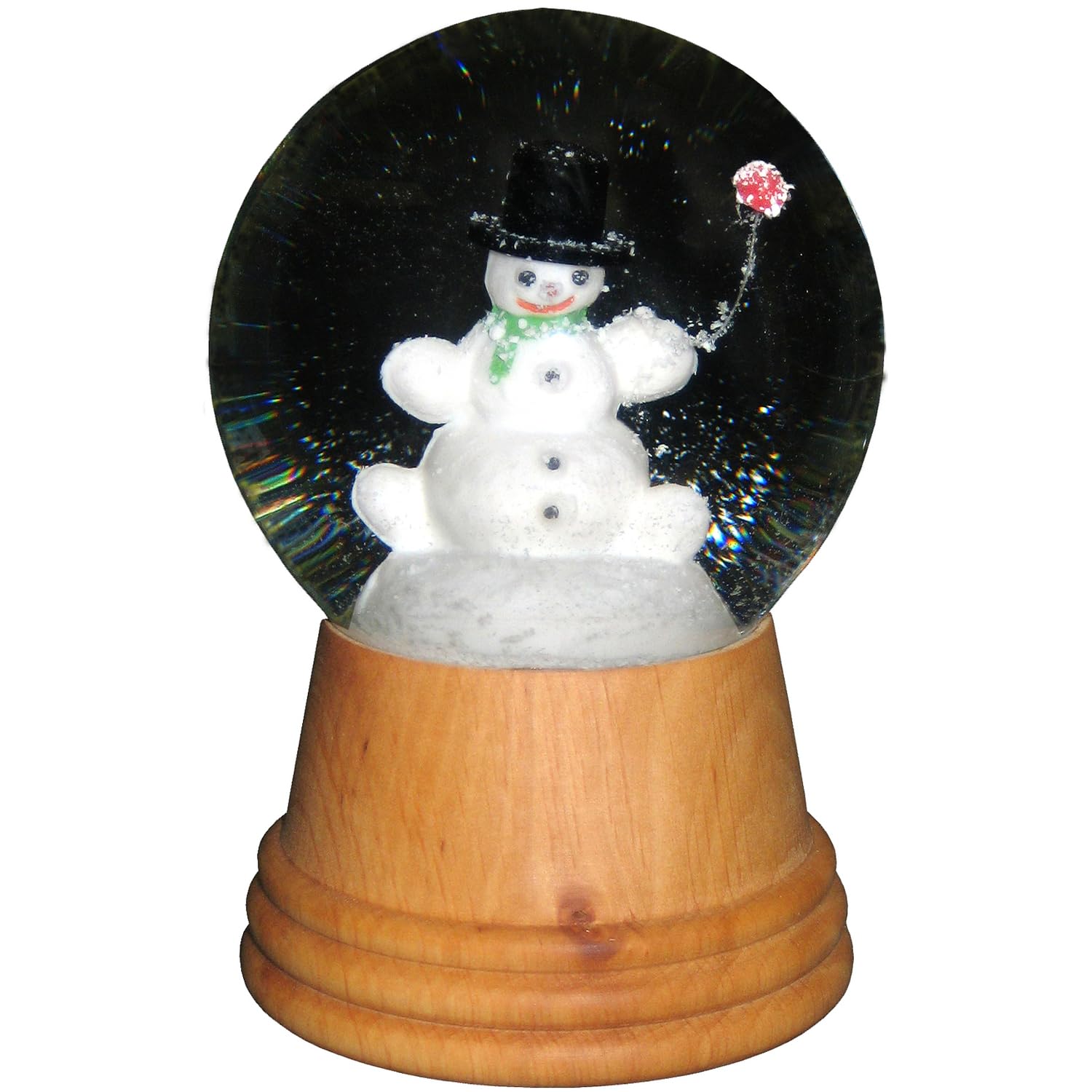 Alexander Taron Importer 2406 Perzy Snowglobe, Medium Snowman with Wooden Base-5
