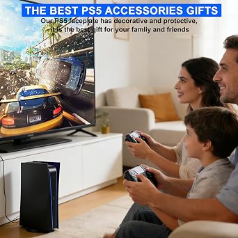 Face Plates for PS5 Console, arVin Replacement Shell Skin Cover Case for PS5, ABS Anti-Scratch Dustproof Protective Skins Faceplates, Accessories for Playstation 5 Game Console Digital Edition (Black)