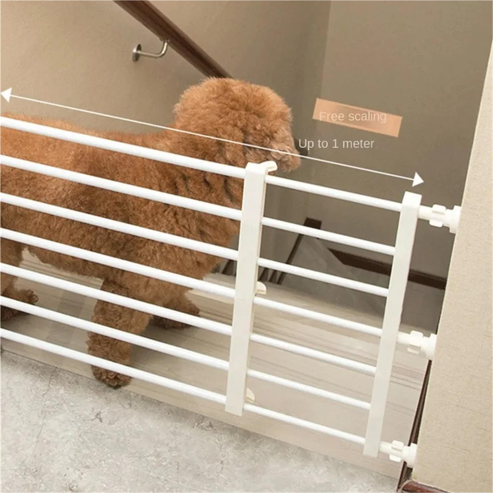 Pet Gate Fence Indoor Enclosure Suitable for Small and Medium Dogs to Prevent Them from Entering Rooms(H36cmW135cm White)