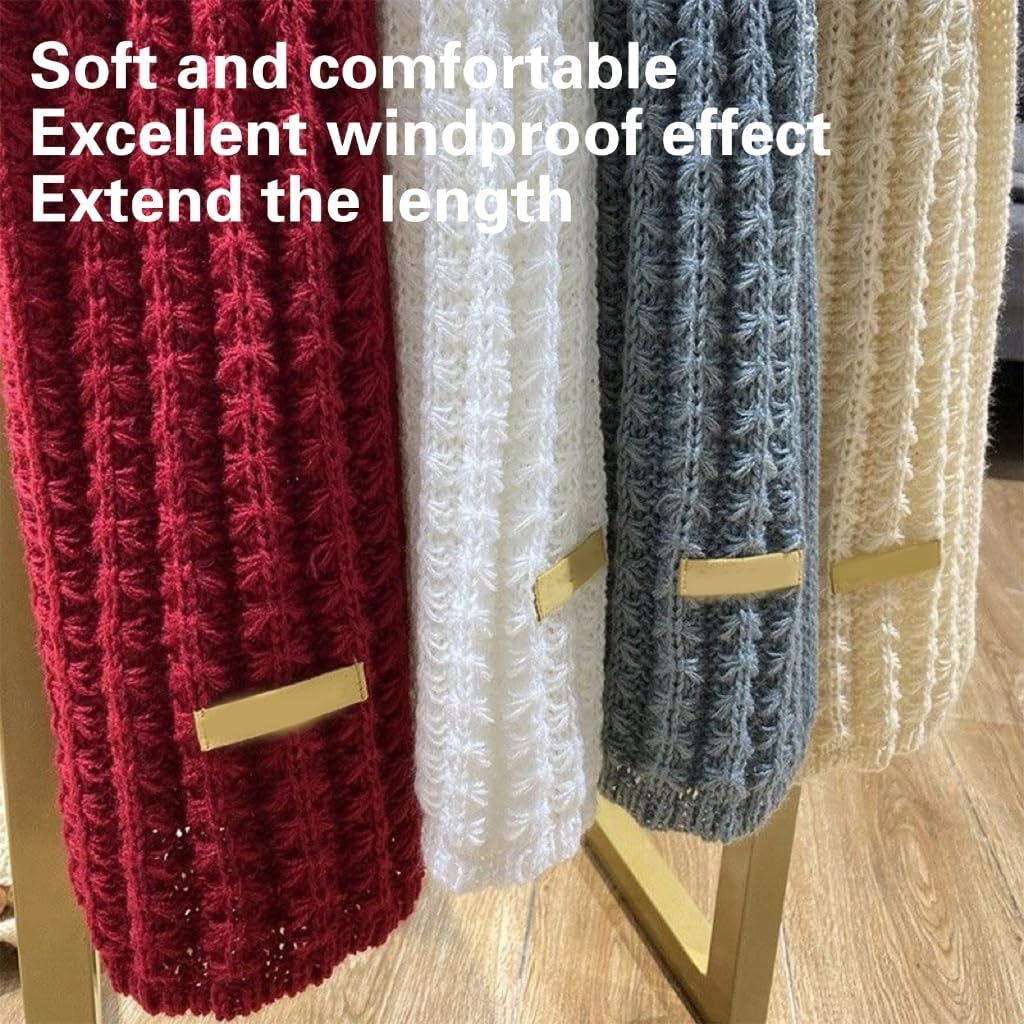 Stylish Knitted Neck Scarf with Thick Yarn for Teens Girl and Women Cold Weather Neck Gaiter Neck Wrap for Shopping