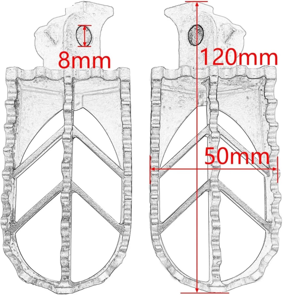 フットペグブロック ユニバーサルバイクフットレストペグ フットペグ CRF50用 XR50用 XRF70用 CRF70用 CRF80