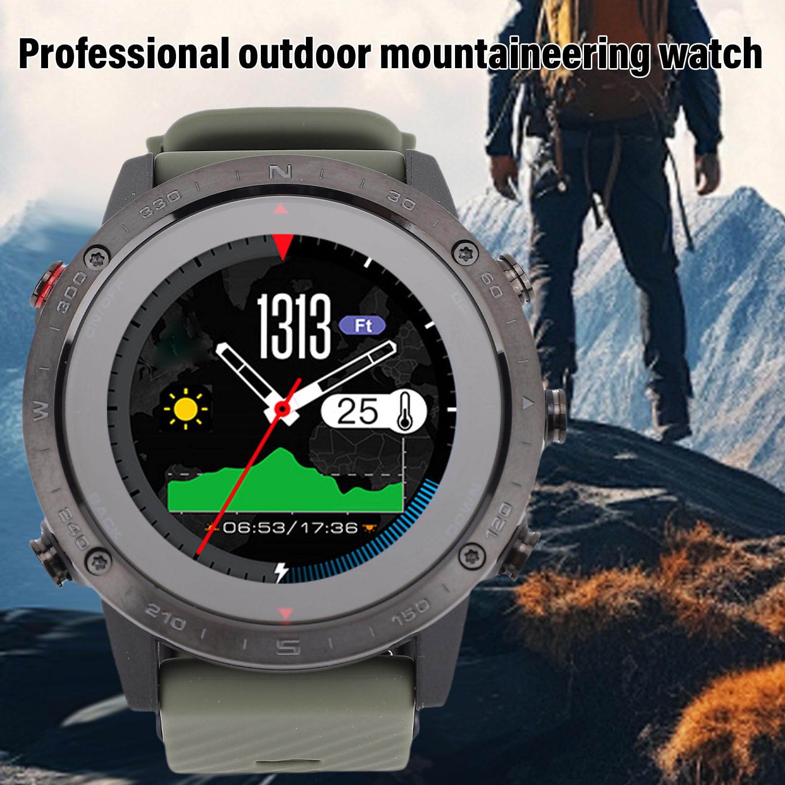 Brrnoo Orologio Subacqueo con Sensore di Profondità e Barometro, Fitness
