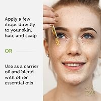 Vista 2 de aceite de jojoba 100 % puro prensado en frío, sin refinar. Hidratante para pelo, piel y uñas, 4 onzas