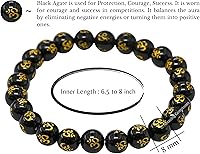 Vista 454 de Amazing Gemstone Pulsera de cristal para mujeres y hombres, pulsera de cristal curativo de protección, pulsera elástica con cuentas de piedras