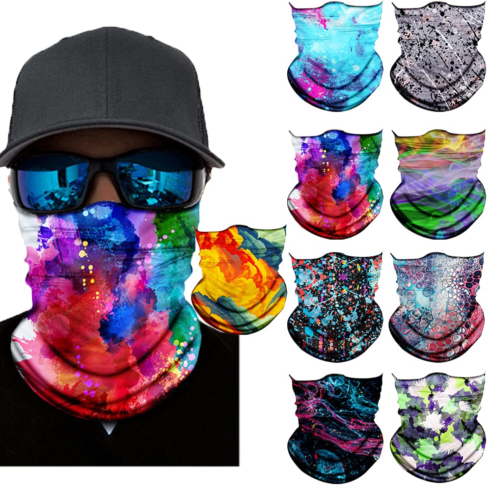 Neck Gaiter Mask,UV Protection Bandana Gator Face Cover Covering Mask,Tube Scarf,Neck Warmer Balaclava,Headband