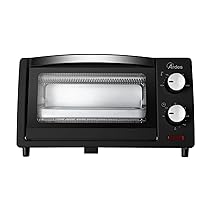Ardes Gustavo Dark AR6211B – Fornetto Elettrico 10 litri – Forno elettrico con temperatura regolabile 100-230°C, timer 60′ con spegnimento automatico, Doppio Vetro, Leccarda e Griglia Incluse