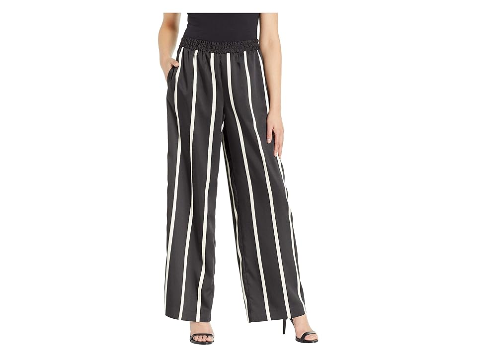 

Vince Camuto Dramatic Stripe Wide Leg Pull-On Pants (Rich Black) Women's Casual Pants