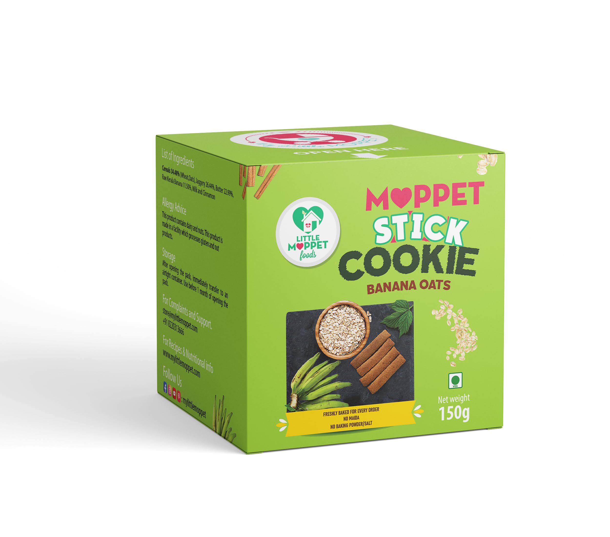 Banana Oats Moppet Stick Cookies (1) (B0C53FVB5W) Amazon Price History, Amazon Price Tracker