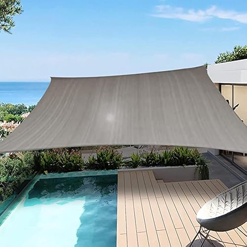 Toldo rectangular con bloqueo UV para patio trasero, césped, jardín al aire libre (6 x 10 pies, gris)
