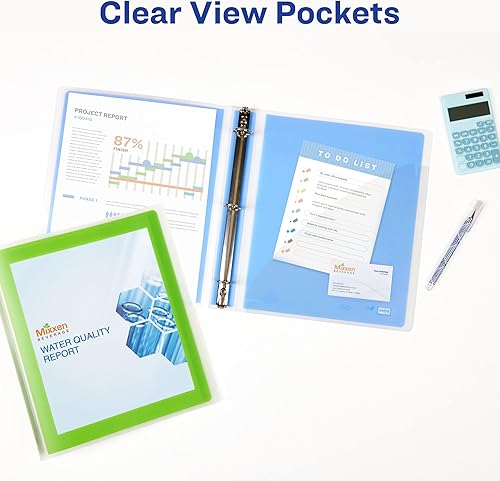 Miniatura 63 de Avery Flexi-View - Carpeta de 3 anillas, anillos redondos de 1/2 pulgada, 1 carpeta azul marino (15766)