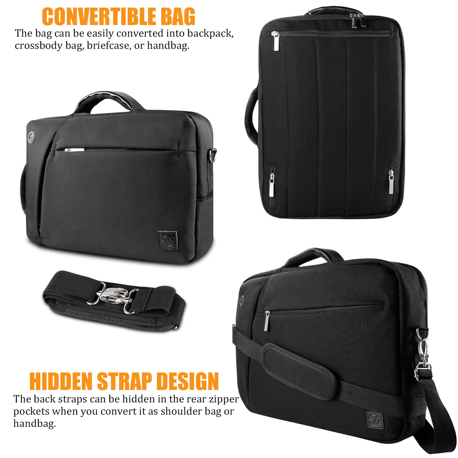 ROXIE Laptop Briefcase 13 13.3 13.5 14 Inch Travel Backpack Shoulder Bag for MacBook Pro 14, Surface Laptop/Book, Zenbook ThinkPad 14