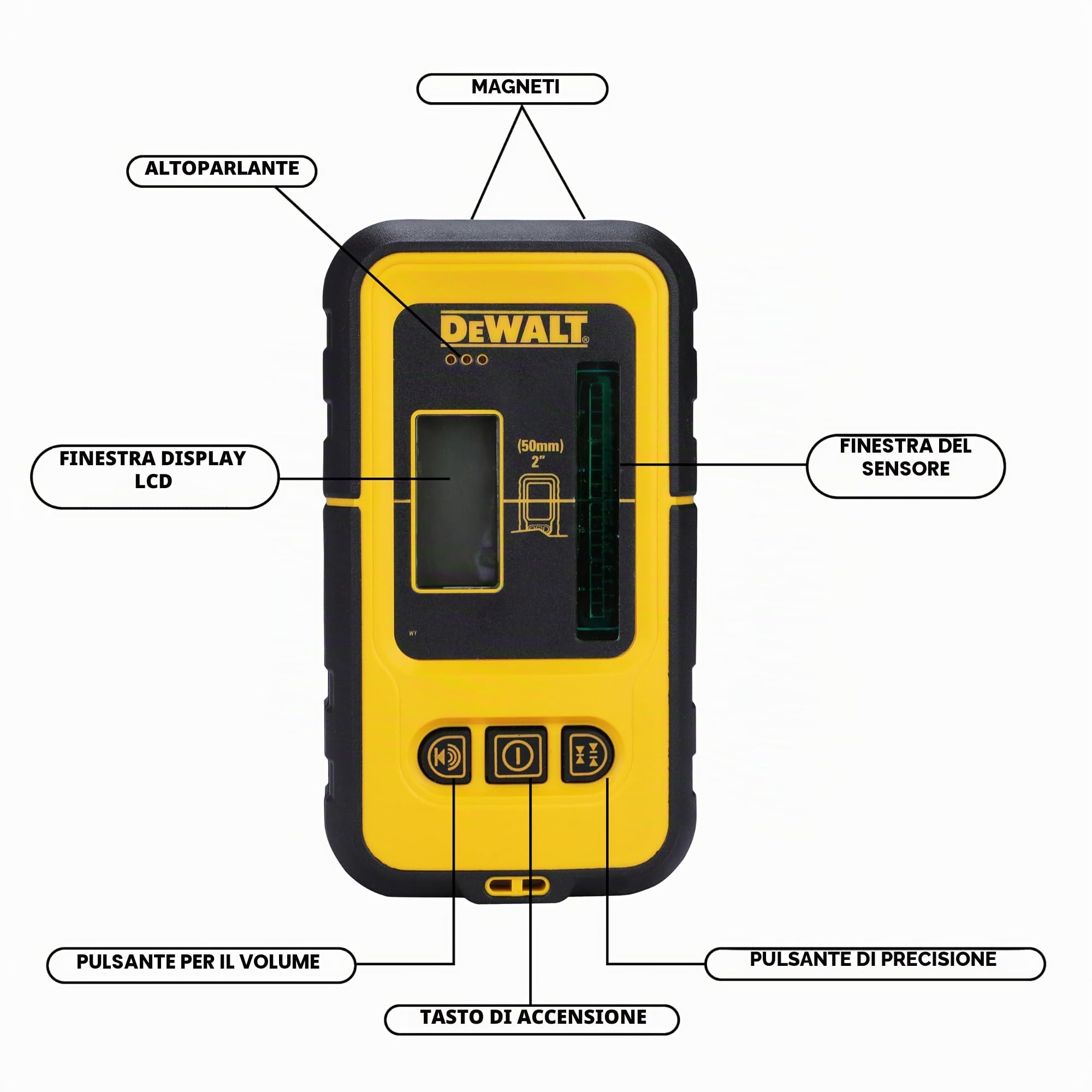 DEWALT Green Line Laser Detector Upto 50M Working Range DE0892G