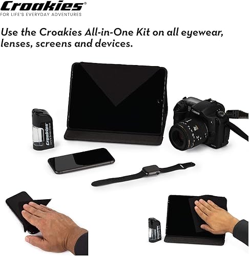 Miniatura 5 de Croakies Kit de limpieza todo en uno  Kit de viaje para el cuidado de lentes con bomba y paño de microfibra  Limpiador natural para gafas y lentes