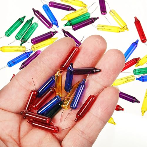 Miniatura 10 de Mudder 200 unidades de 2.5 V Navidad 50100150200 unidades de mini luces incandescentes de alambre de repuesto bombillas de repuesto para interiores