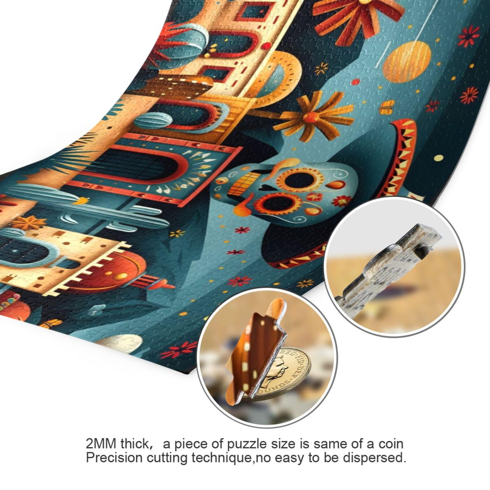 Amazon.com: KYZSXZ Cartoon Mexican House Jigsaw Puzzle 500 Pieces