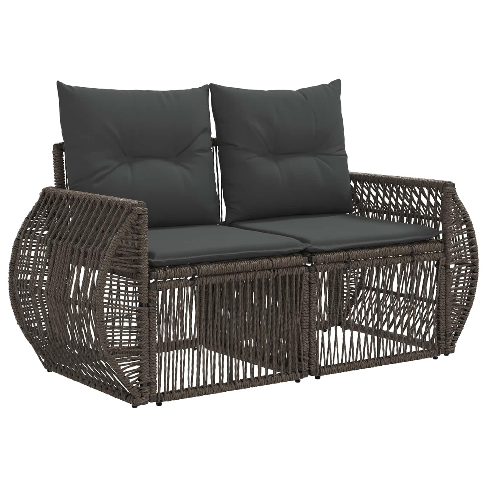 Set di divani da giardino in polyrattan, 11 pezzi, grigio | Gruppo divano modulare per terrazza ed esterno con robusto telaio in acciaio e rivestimenti lavabili.