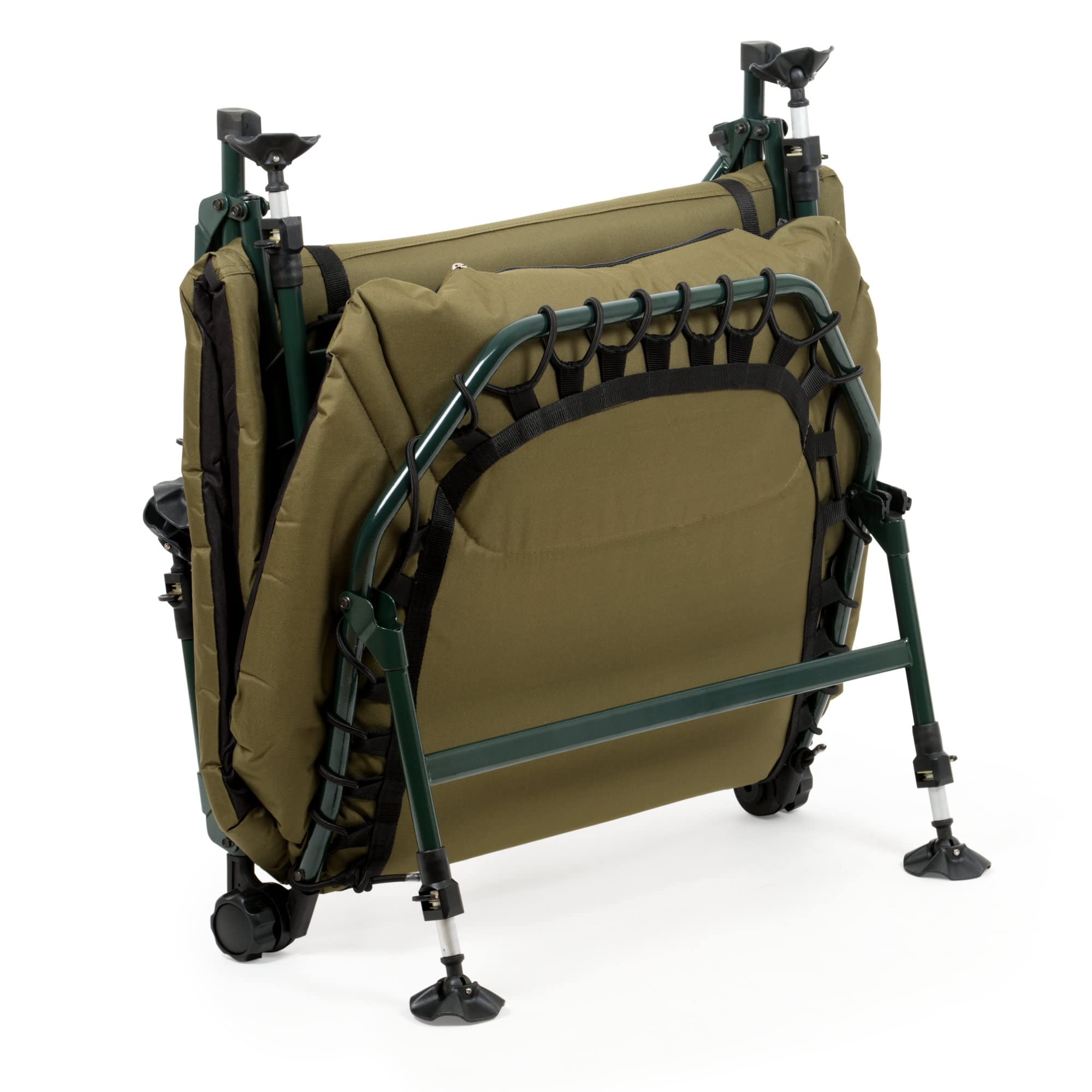 CampFeuer Lettino da pesca XXL 210 x 85 x 45-60 cm | Lettino da carpa regolabile in altezza e stabile con 8 gambe | Letto pieghevole, lettino da campeggio, lettino da carpa