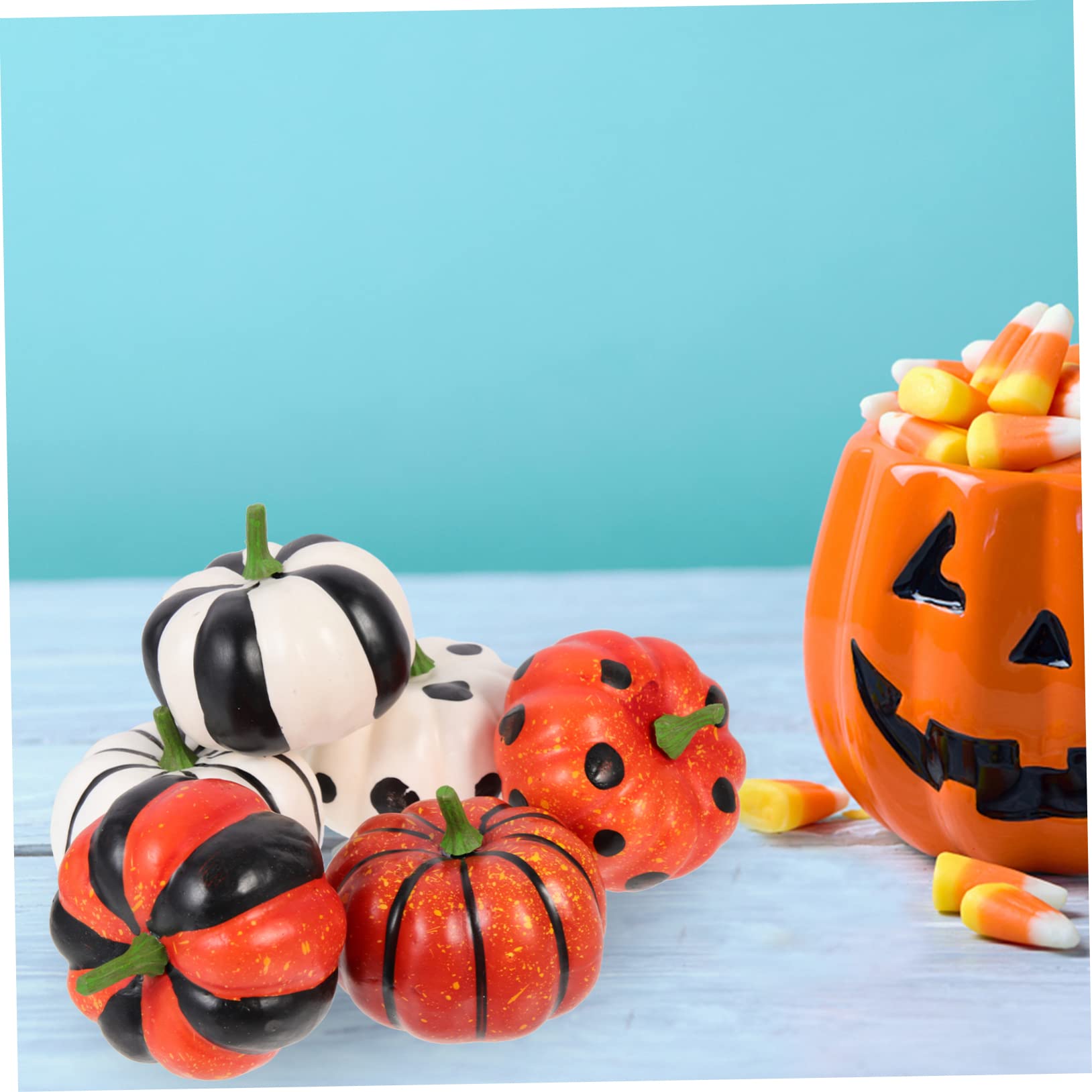 20 Stück Künstliche Kürbisse Aus Schaumstoff – 8,5 Cm, Weiß, Für Halloween & Herbst-Deko