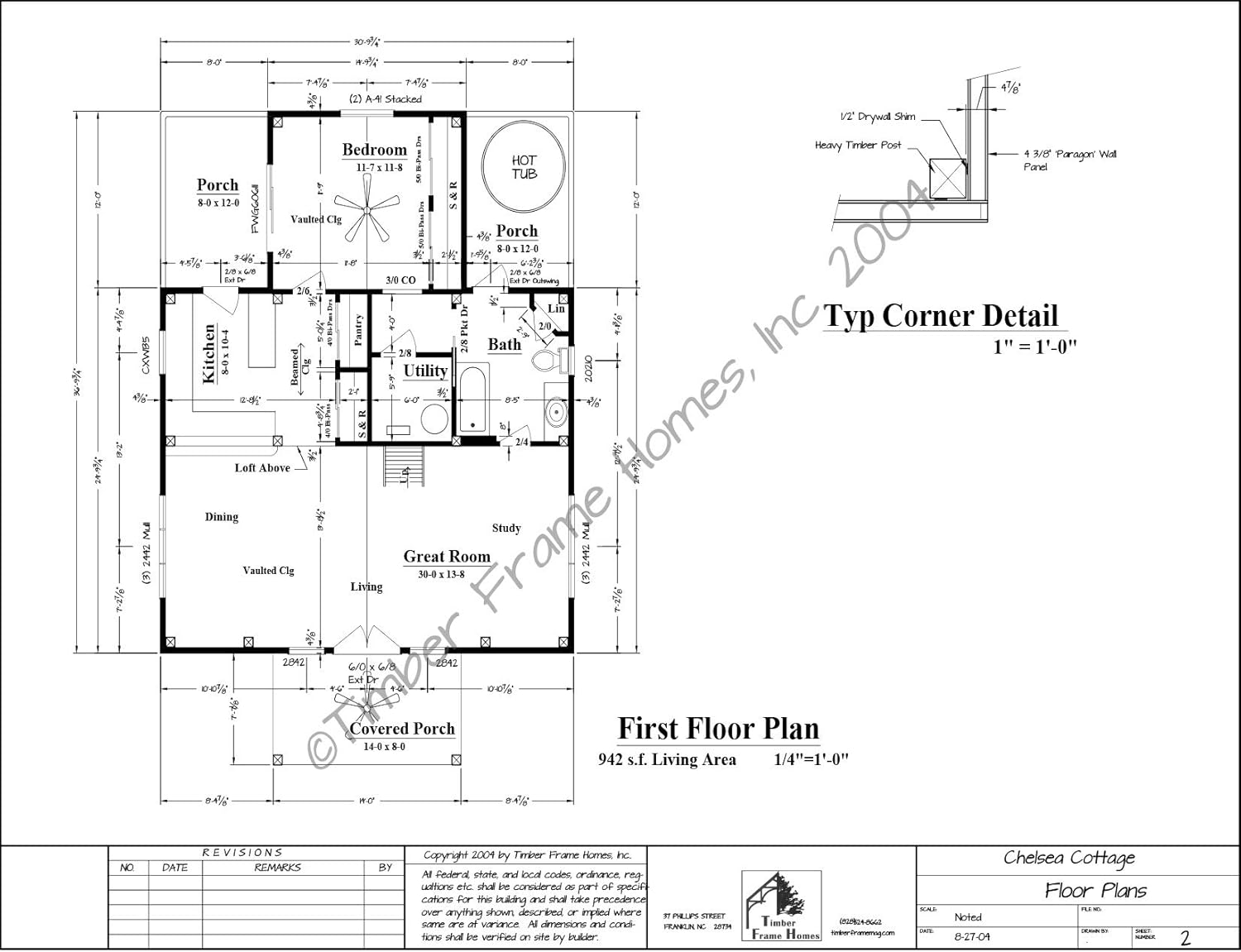 Home Plans - The Chelsea Cottage Timber Frame (CAD)