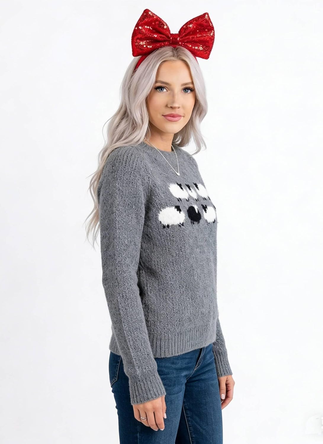 XNC Women's Casual Colorful Retro Knitted Fair Isle Print Sweater 2025 Trendy Fall Winter Oversized Lightweight Pullover Tops - Image 4