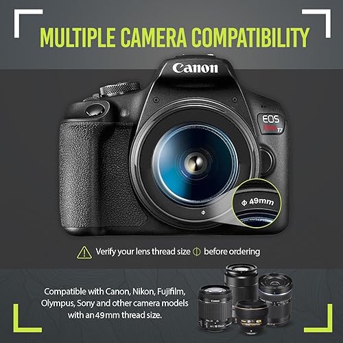 Miniatura 8 de Kit de lentes Ultra Deluxe para EOS M6 II, EOS M50 II, EOS M200 con lente de 0.591-1.772 in, EOS R10, EOS R50, EOS R100 con 0.709-1.772 in, Fuji