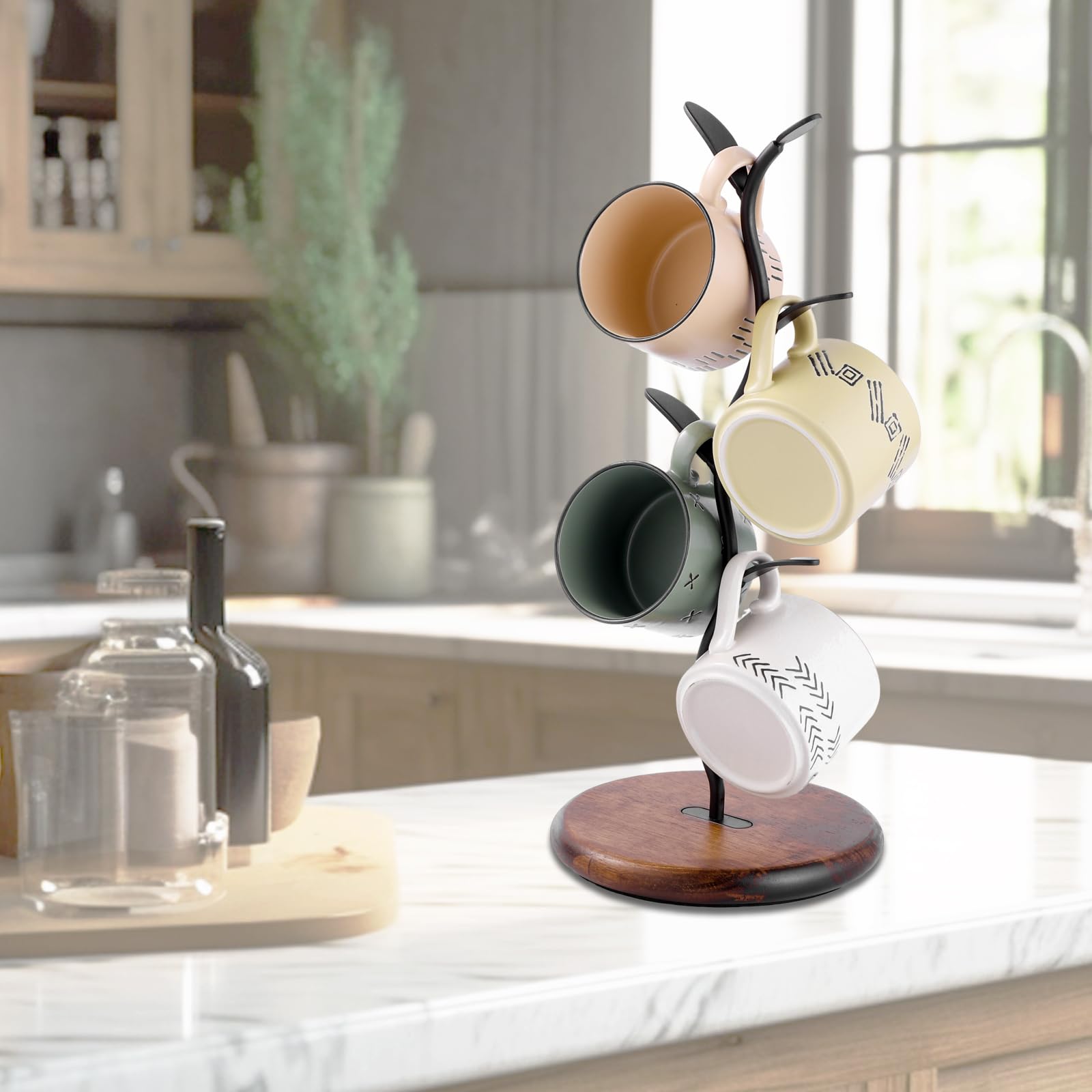 Amazon.com: Bellglee Coffee Mug Tree, Mug Holder for Countertop, Cups  Storage Rack, Mugs Stand for Coffee Bar Decor & Home Kitchen Organizer :  Home & Kitchen