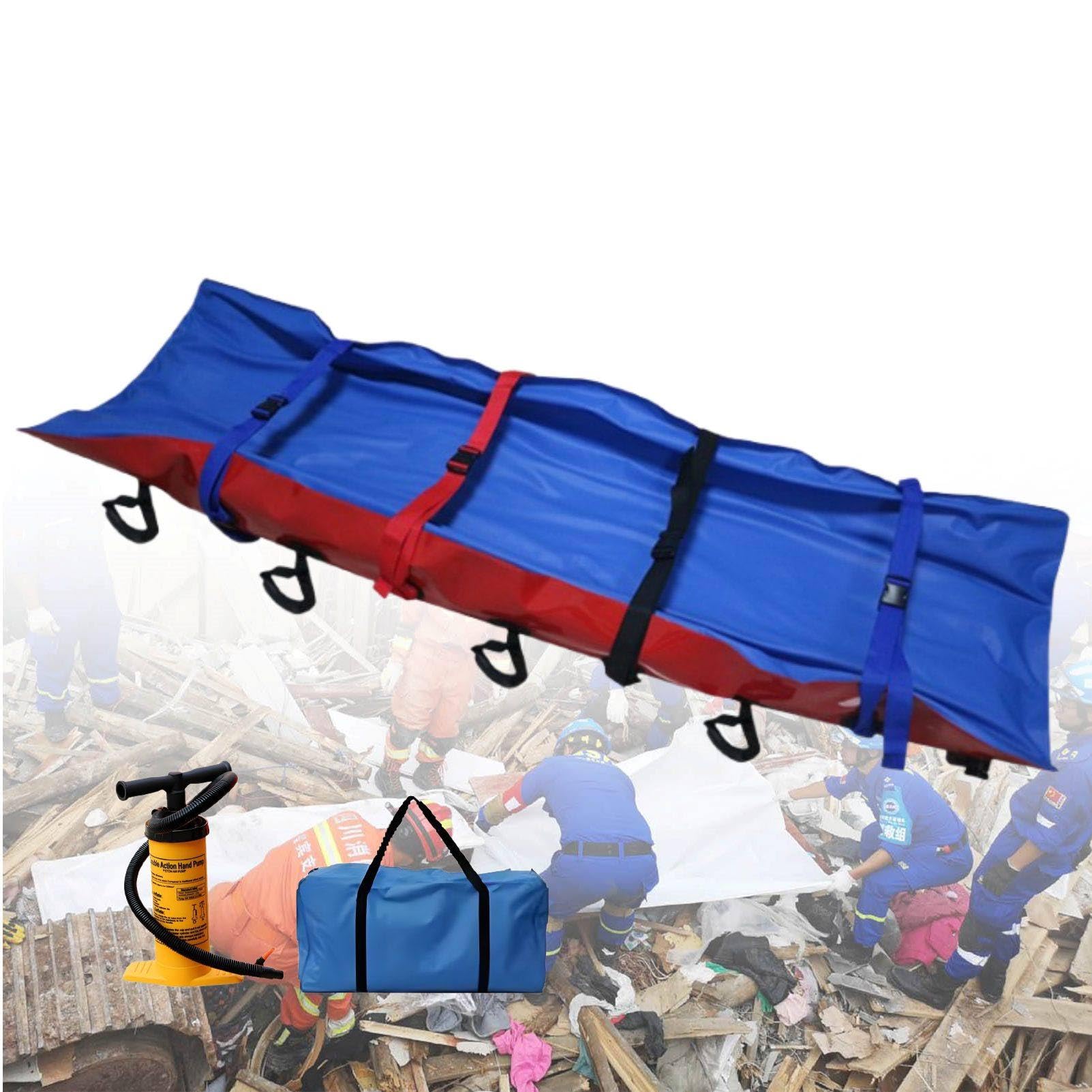 MhWrughts Ambulance Vacuum Rescue Stretcher, Foldable Trauma Immobilization Mattress with Vacuum Pump, Patient Transfer Device for Fire Rescue & Emergency Response