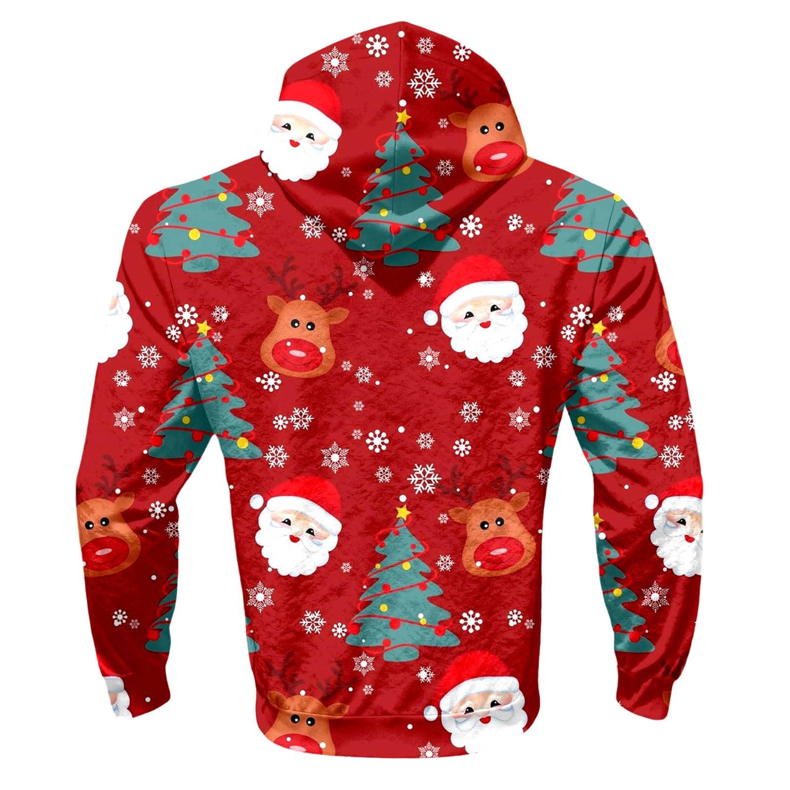 Weihnachtsanzug Herren 2-Teilig Weihnachts Jogginganzug Tracksuit Set
